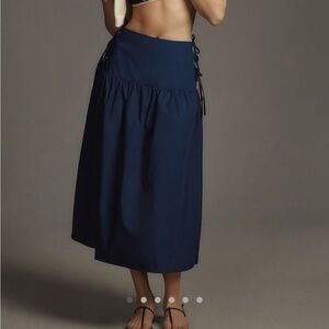 Allina Liu Break Midi Skirt - Size XL - Navy